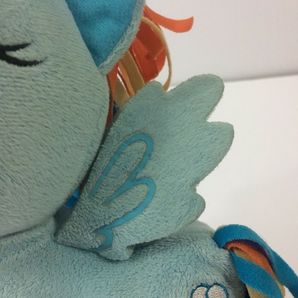 My Little Pony Rainbow Dash Plush 11" Tall Stuffed Animal Toy Cloth Hair Hasbro - Picture 8 of 11